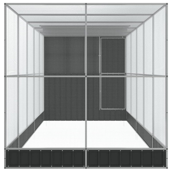vidaXL Volière avec extension Argentée 623x203x216 cm Acier