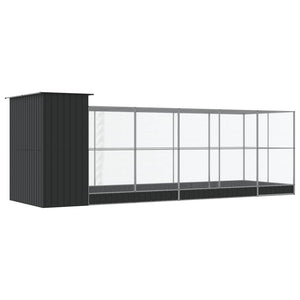 vidaXL Volière avec extension Argentée 623x203x216 cm Acier