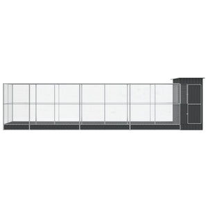 vidaXL Volière avec extension Argentée 830x203x216 cm Acier