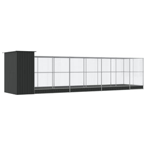 vidaXL Volière avec extension Argentée 830x203x216 cm Acier