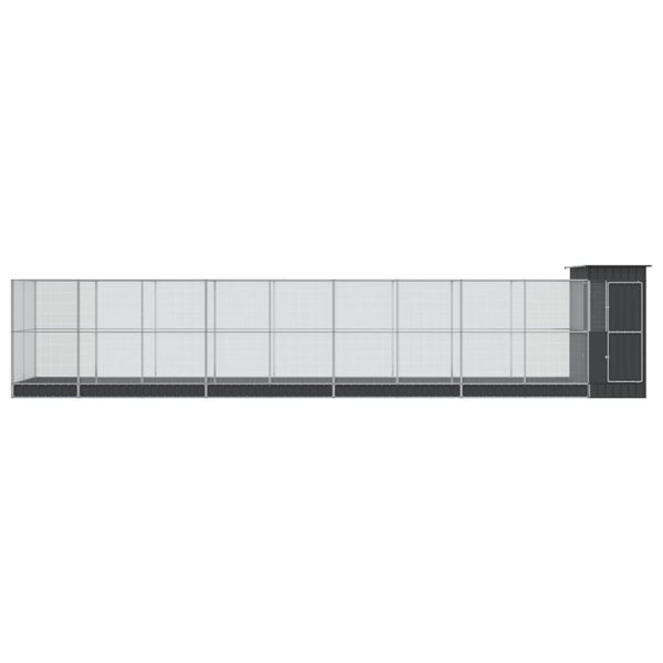 vidaXL Grande volière avec extension Argentée 1037x203x216 cm Acier