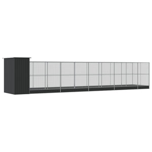 vidaXL Grande volière avec extension Argentée 1037x203x216 cm Acier
