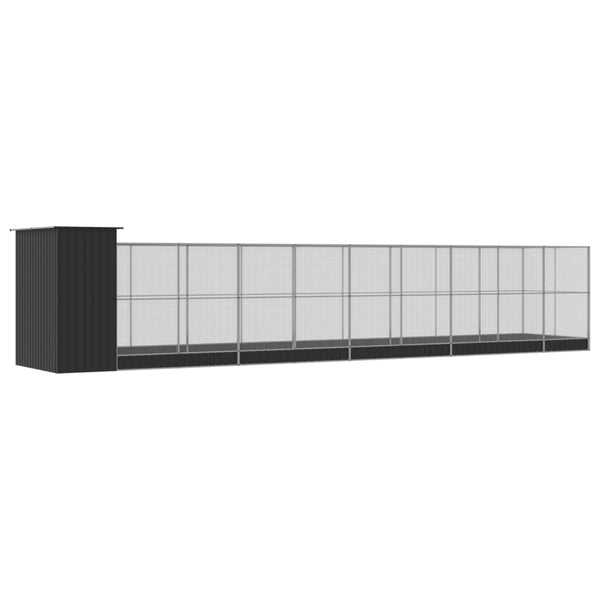 vidaXL Grande volière avec extension Argentée 1037x203x216 cm Acier