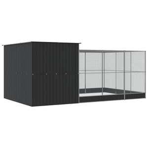vidaXL Volière avec extension Argentée 497x303x216 cm Acier