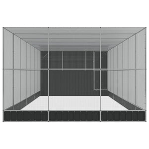 vidaXL Volière avec extension Argent 911x303x216 cm Acier