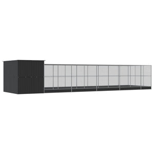 vidaXL Volière avec extension Argentée 1118x303x216 cm Acier