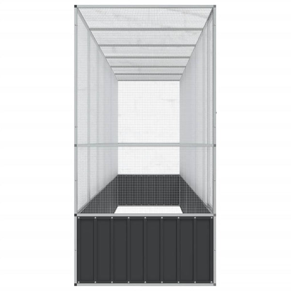 vidaXL Volière avec extension Argentée 626,5x107x212 cm Acier