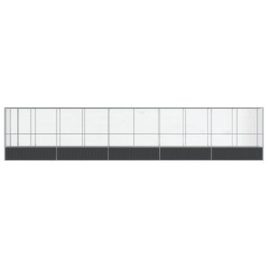 vidaXL Volière avec extension Argentée 1042,5x107x212 cm Acier