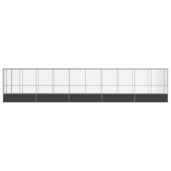 vidaXL Volière avec extension Argentée 1042,5x107x212 cm Acier