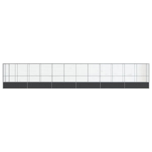 Voliere mit Erweiterung, Stahl, Silber