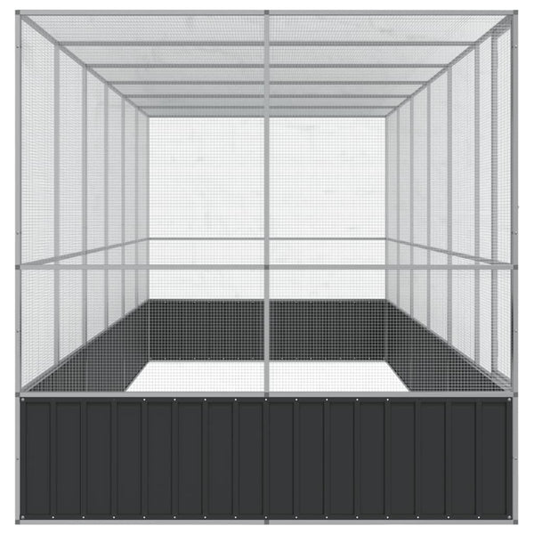 vidaXL Volière avec extension Argenté 625x207x212 cm Acier