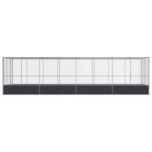 vidaXL Volière avec extension Argentée 832x207x212 cm Acier