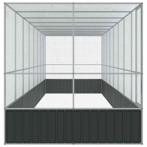 vidaXL Volière avec extension Argentée 832x207x212 cm Acier