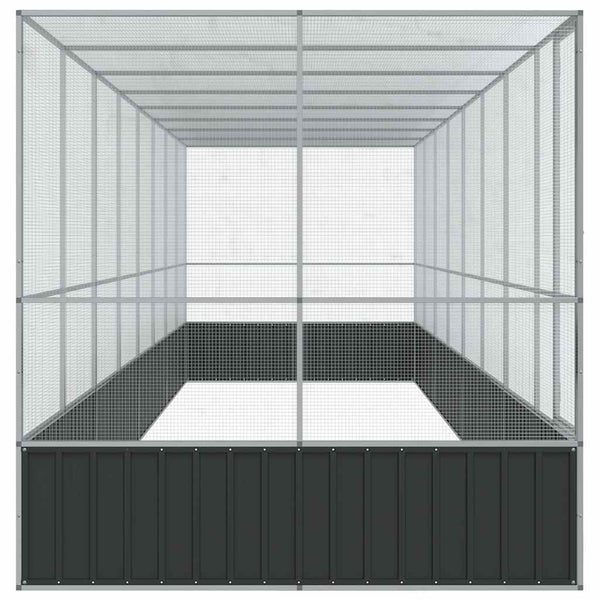 vidaXL Volière avec extension Argentée 832x207x212 cm Acier