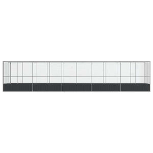 vidaXL Volière avec extension Argentée 1039x207x212 cm Acier