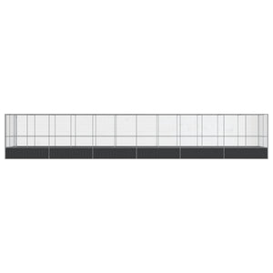 vidaXL Volière avec extension Argentée 1246x207x212 cm Acier