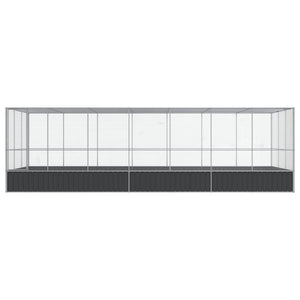 vidaXL Volière avec extension Argenté 725x307x212 cm Acier