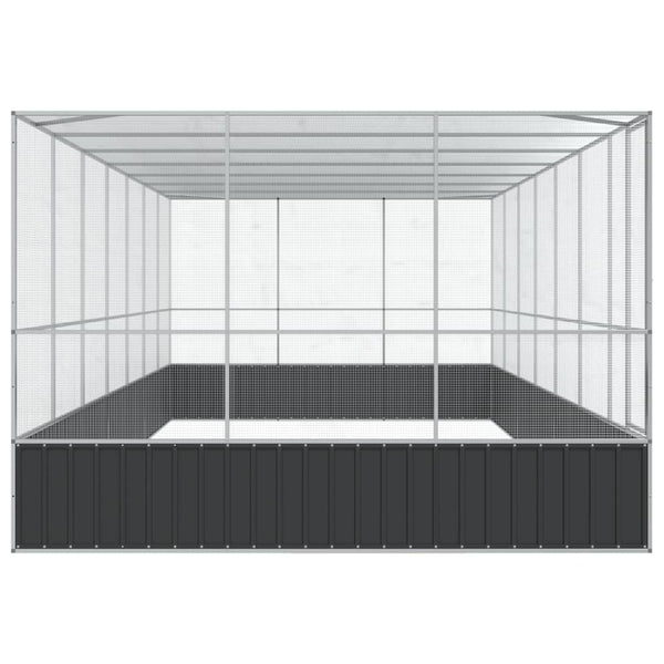 vidaXL Volière avec extension Argenté 725x307x212 cm Acier
