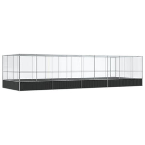 Große Vogelvoliere mit Erweiterung, Silber
