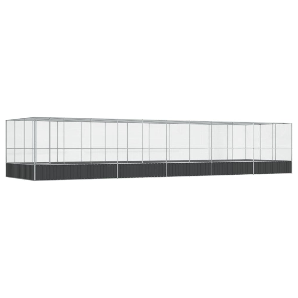 Silberne Voliere mit Erweiterung, 212 cm hoch