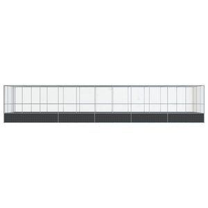 vidaXL Volière avec extension Argentée 1139x307x212 cm Acier