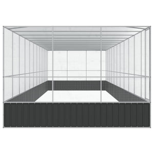 vidaXL Volière avec extension Argentée 1139x307x212 cm Acier