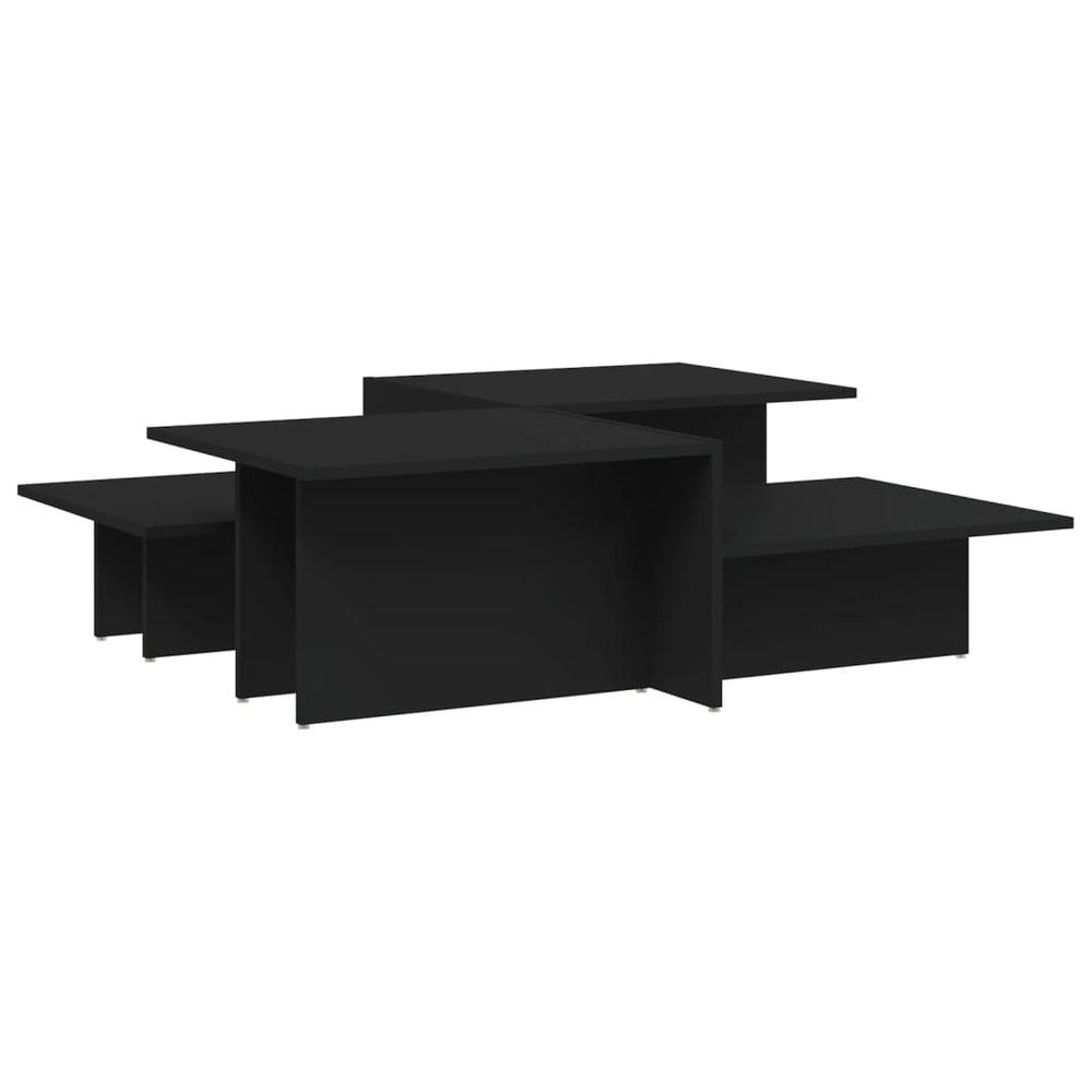 Schwarze Couchtische, 2er-Set