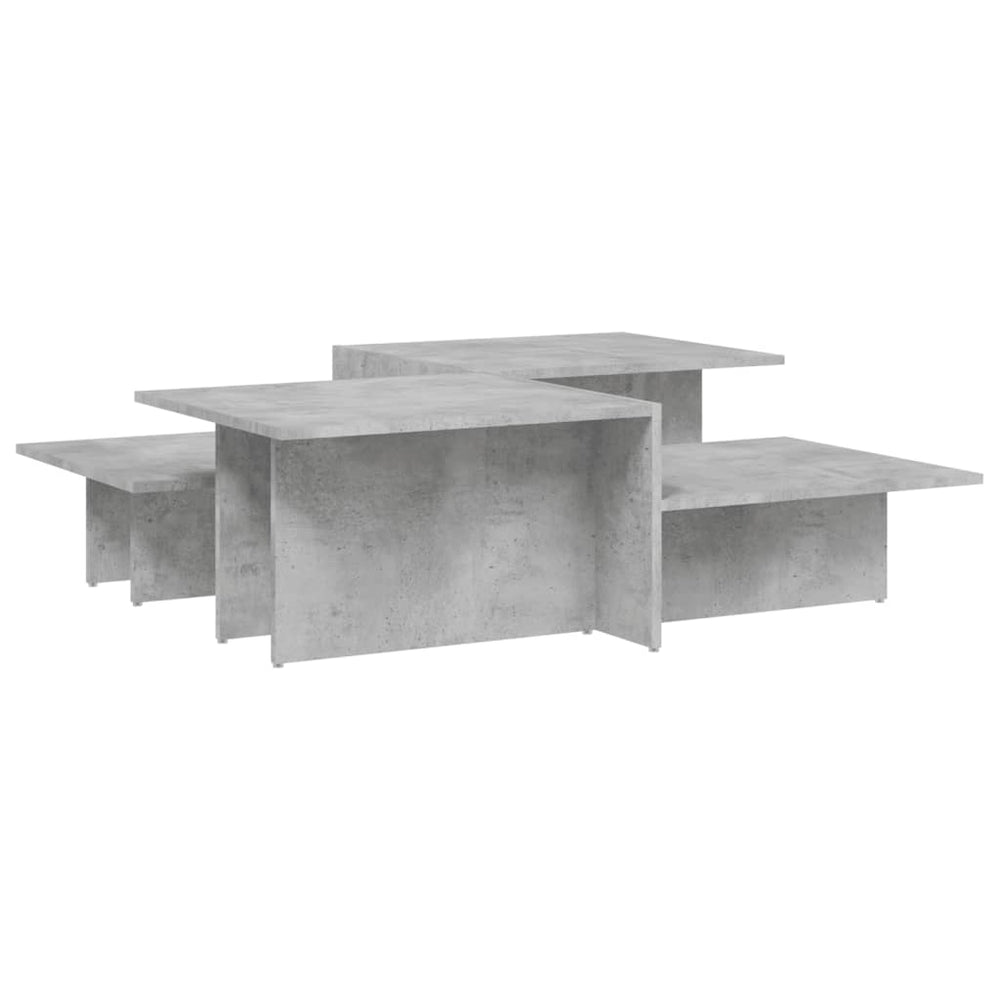 Betongraue Couchtische, 2er-Set