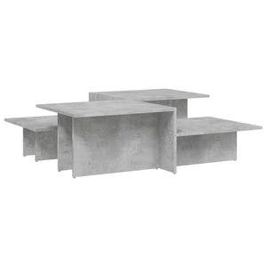 Betongraue Couchtische, 2er-Set