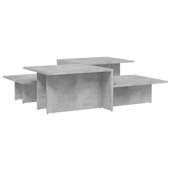 Betongraue Couchtische, 2er-Set