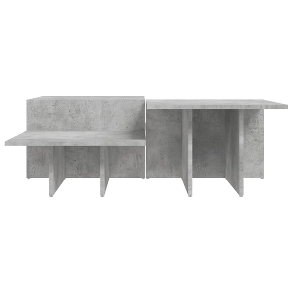 Betongraue Couchtische, 2er-Set