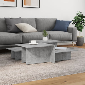 Betongraue Couchtische, 2er-Set