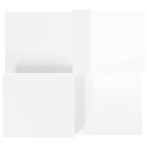 Couchtische 2er Set, Hochglanz Weiß