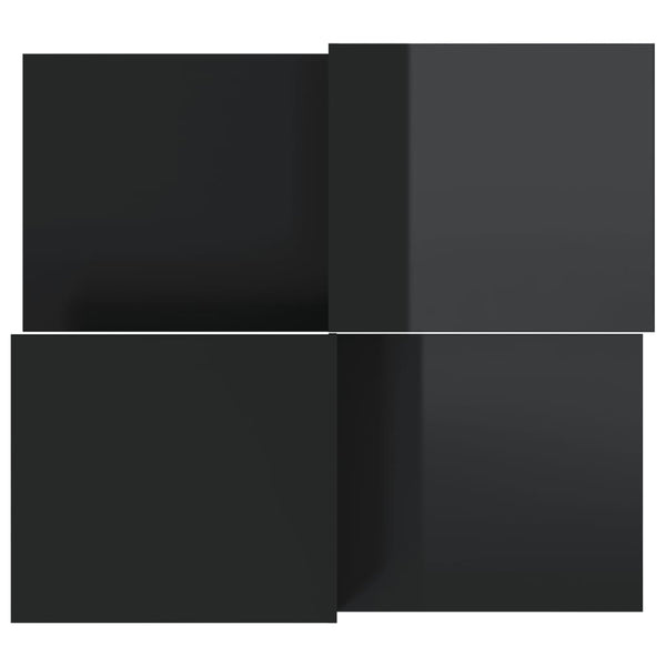 Couchtische, 2er-Set, Schwarz Hochglanz