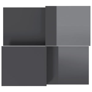 Couchtische, 2er-Set, Hochglanz Grau