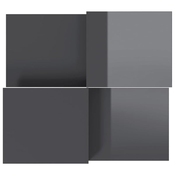 Couchtische, 2er-Set, Hochglanz Grau