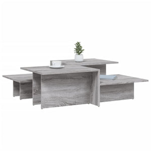 Couchtische 2er Set, Grau Sonoma