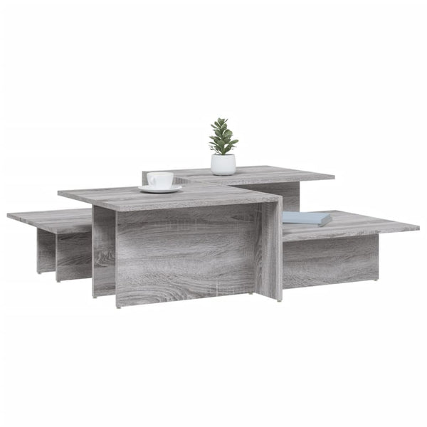 Couchtische 2er Set, Grau Sonoma
