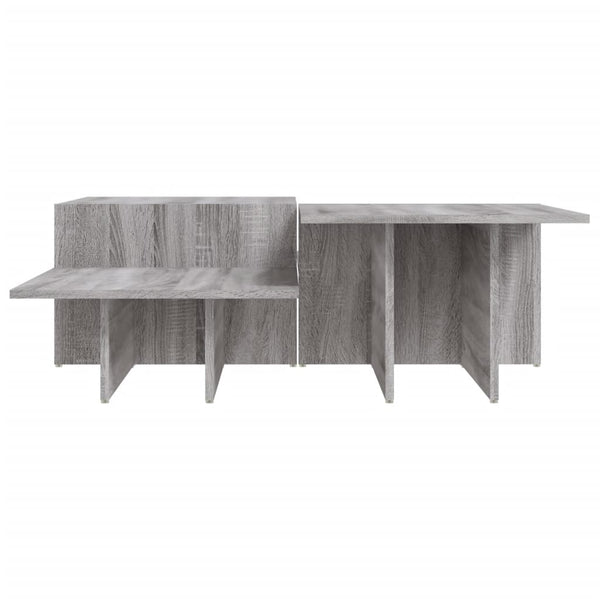 Couchtische 2er Set, Grau Sonoma