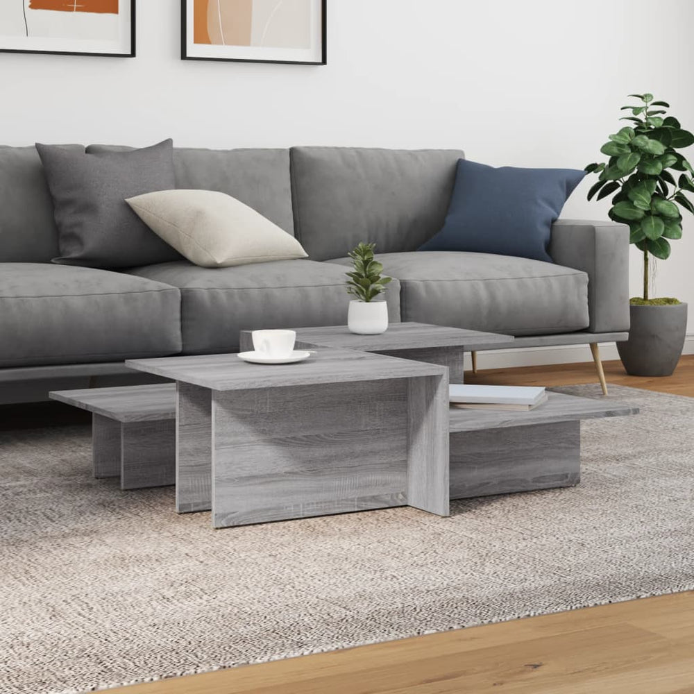 Couchtische 2er Set, Grau Sonoma