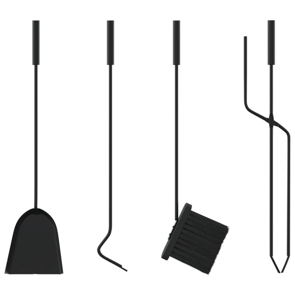 5-teiliges Kaminbesteck-Set 23 x 15 x 66 cm Stahl