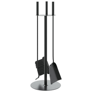 4-teiliges Kaminbesteck-Set 22 x 59 cm Stahl