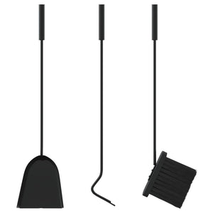 4-teiliges Kaminbesteck-Set 22 x 59 cm Stahl