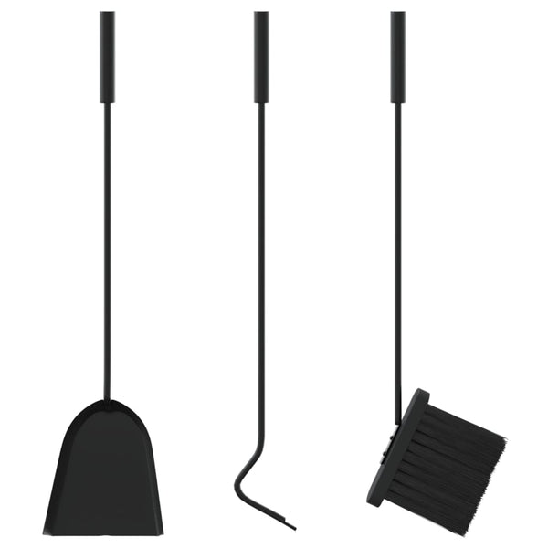 4-teiliges Kaminbesteck-Set 22 x 59 cm Stahl