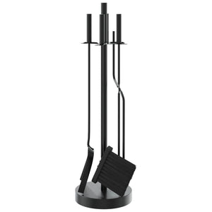 5-teiliges Kaminbesteck-Set 18 x 66 cm Stahl