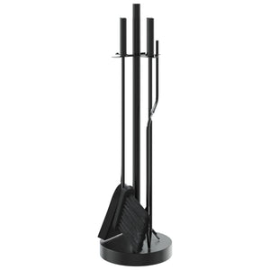 5-teiliges Kaminbesteck-Set 18 x 66 cm Stahl