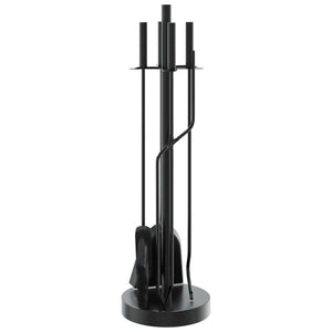5-teiliges Kaminbesteck-Set 18 x 66 cm Stahl