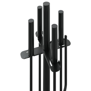 5-teiliges Kaminbesteck-Set 18 x 66 cm Stahl