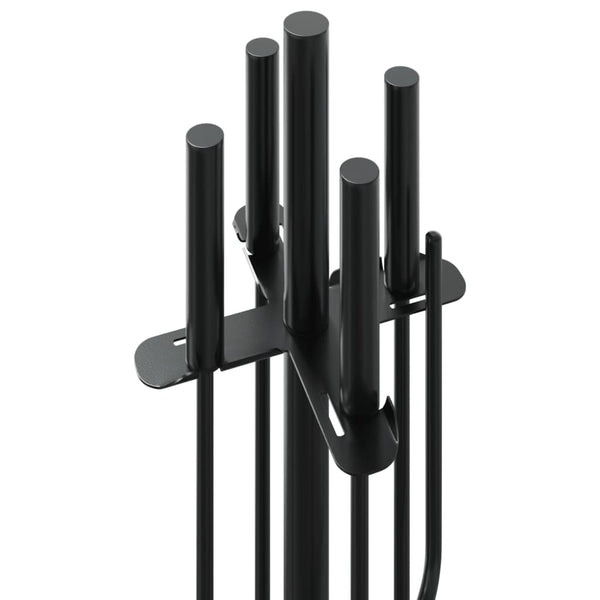 5-teiliges Kaminbesteck-Set 18 x 66 cm Stahl