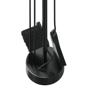 5-teiliges Kaminbesteck-Set 18 x 66 cm Stahl